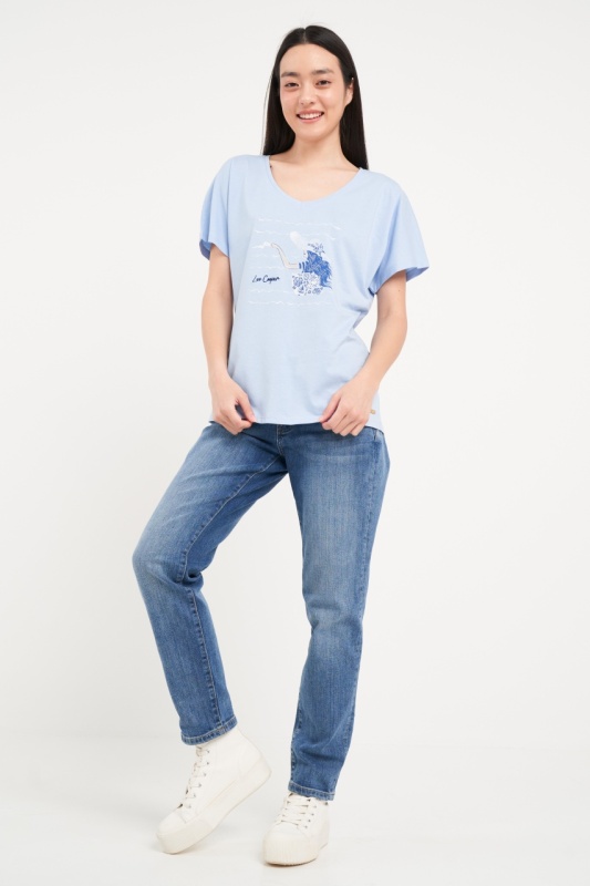 Lee Cooper - Tricou dama cu maneca scurta si imprimeu - Img 7