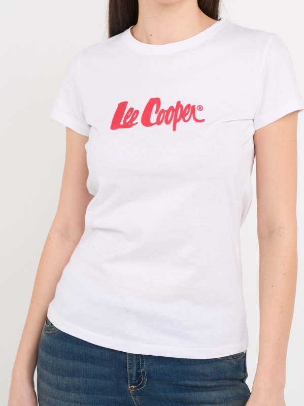 Lee Cooper - Tricou dama cu maneca scurta si logo - Img 2