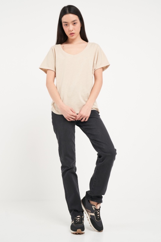 Lee Cooper - Tricou dama de culoare uniforma cu imprimeu grafic - Img 7
