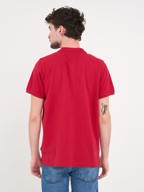 Lee Cooper - Tricou polo barbat de culoare uniforma - Img 3
