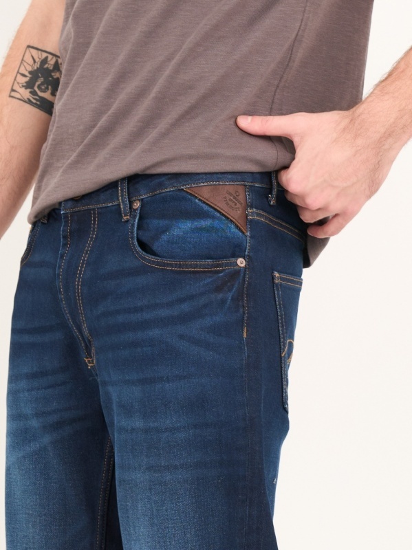 Timeout - Blugi barbat slim cu aspect decolorat - Img 4