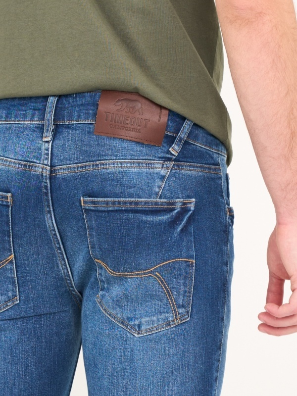 Timeout - Blugi barbat slim cu aspect decolorat - Img 4