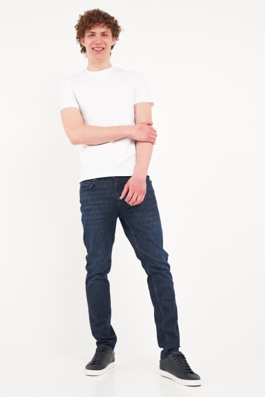 Timeout - Blugi barbat slim cu aspect usor decolorat - Img 8