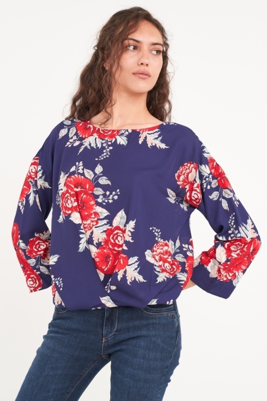 Timeout - Camasa dama maneca scurta cu imprimeu floral