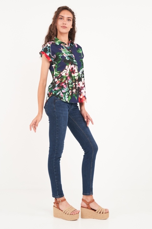 Timeout - Camasa dama maneca scurta cu imprimeu floral - Img 6
