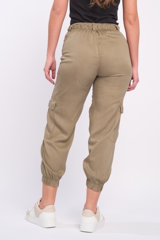 Timeout - Pantaloni lungi dama cu buzunare de culoare uniforma - Img 5