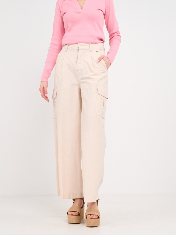 Timeout - Pantaloni lungi dama cu buzunare de culoare uniforma - Img 7
