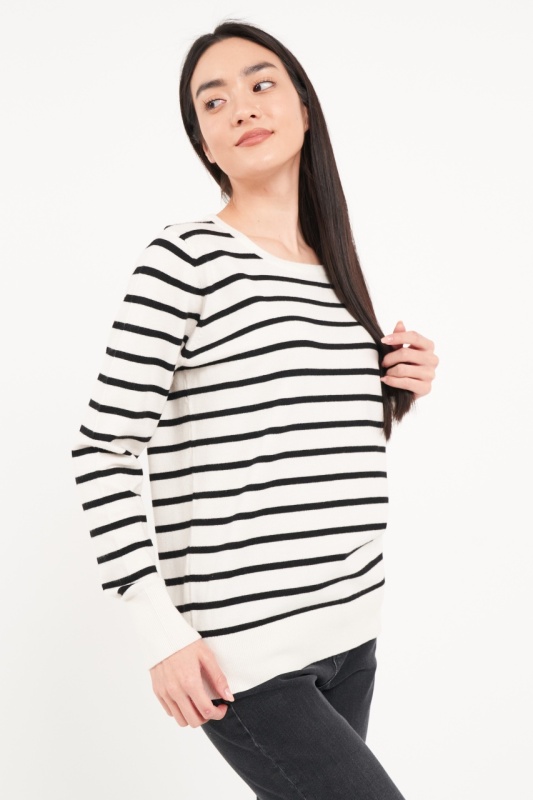 Timeout - Pulover dama cu model in dungi - Img 3