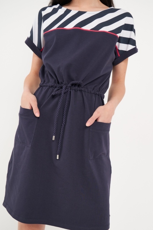 Timeout - Rochie dama de culoare uniforma cu detalii - Img 2