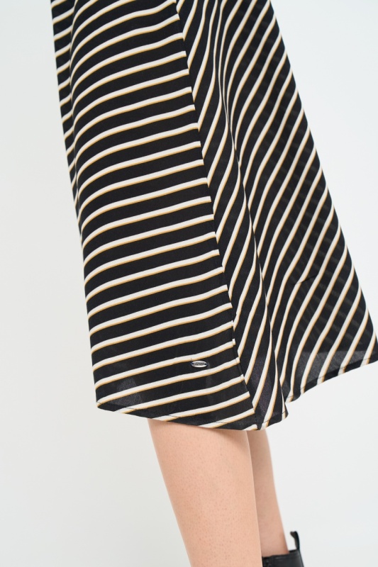 Timeout - Rochie dama de lungime medie cu model in dungi - Img 2