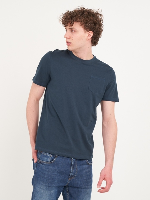 Timeout - Tricou barbat cu maneca scurta de culoare uniforma - Img 2