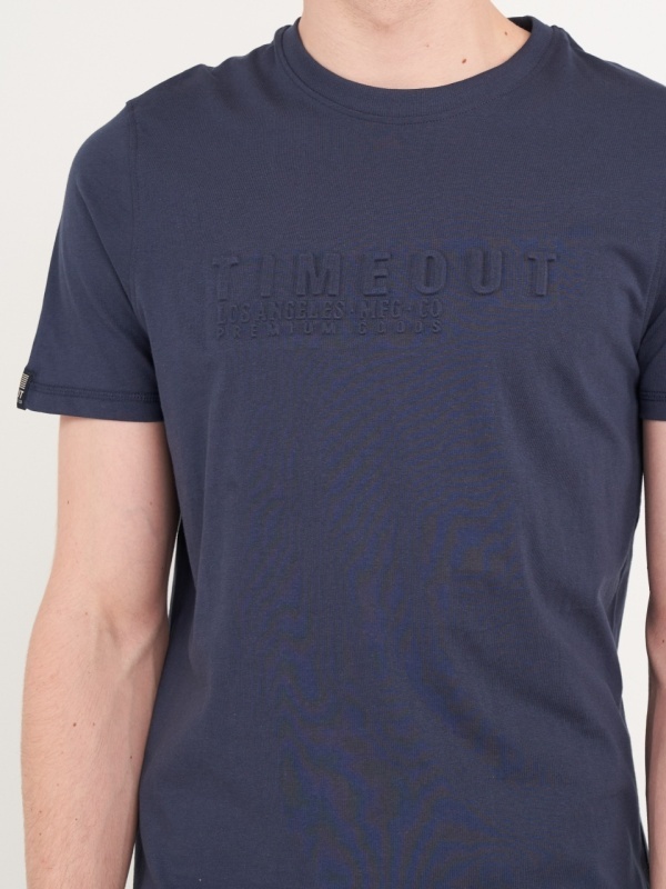 Timeout - Tricou barbat cu maneca scurta si detalii logo - Img 2