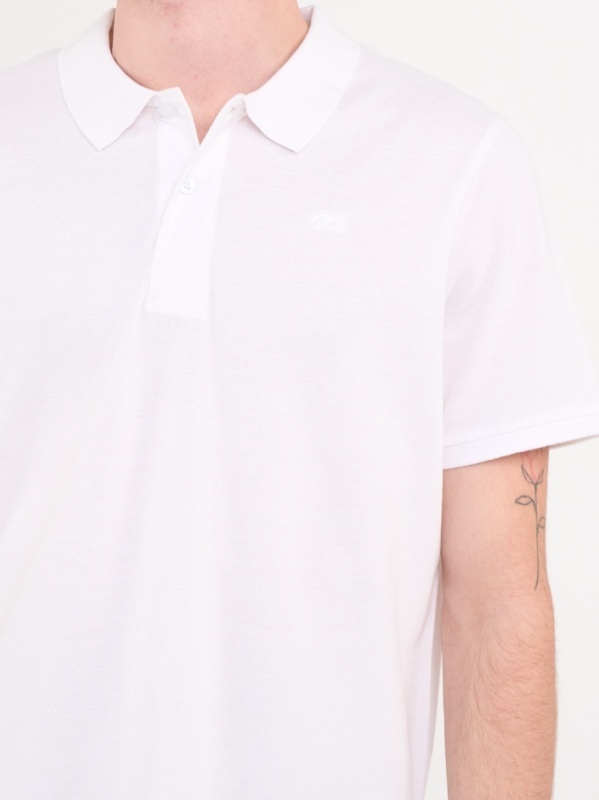Timeout - Tricou barbat polo de culoare uniforma cu logo - Img 3
