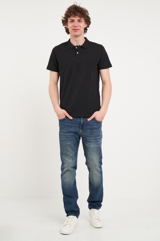 Timeout - Tricou barbat polo de culoare uniforma - Img 6