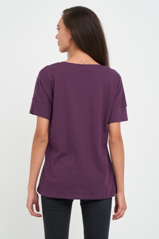 Timeout - Tricou dama cu imprimeu abstract - Img 4