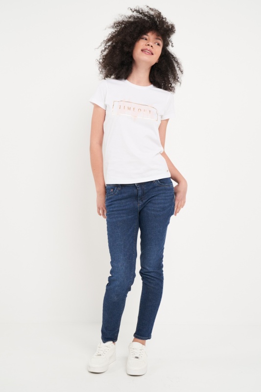 Timeout - Tricou dama cu imprimeu logo - Img 3