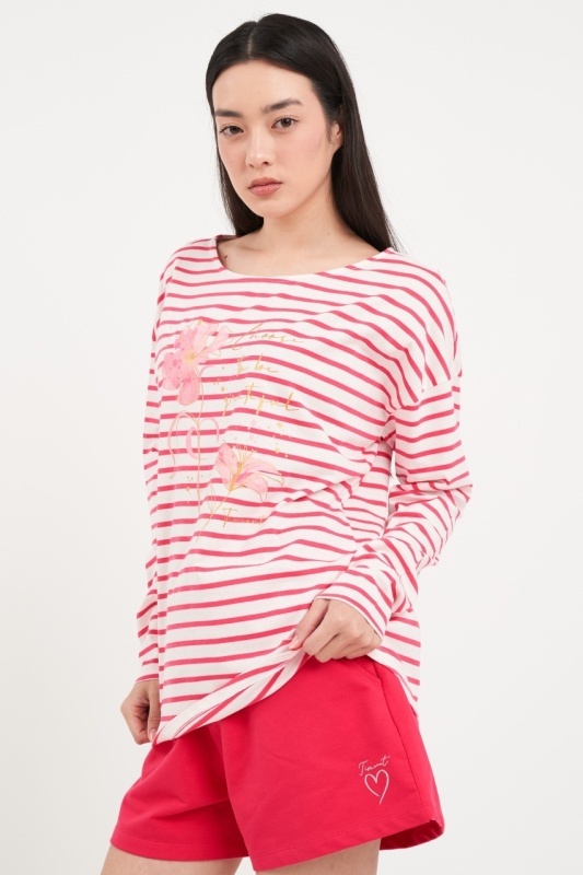 Timeout - Tricou dama cu maneca lunga si dungi - Img 5