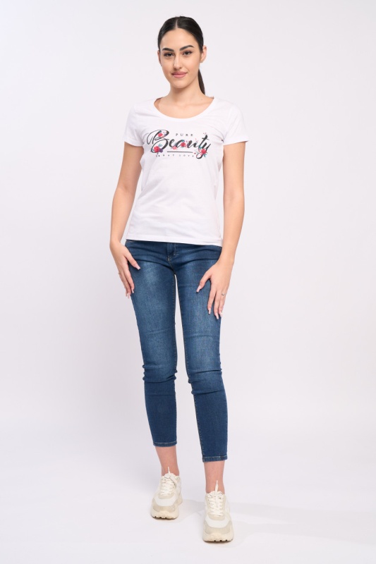 Timeout - Tricou dama cu maneca scurta si imprimeu text - Img 6