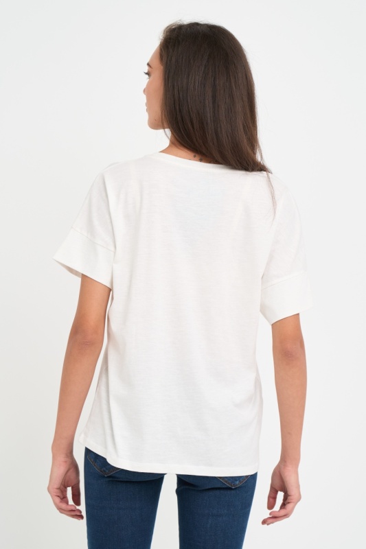 Timeout - Tricou dama cu maneca scurta si text grafic - Img 2