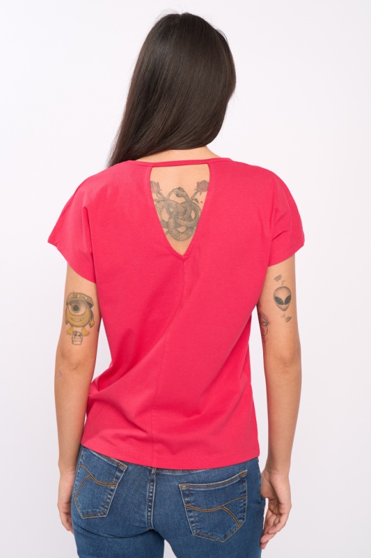 Timeout - Tricou dama maneca scurta de culoare uniforma - Img 4