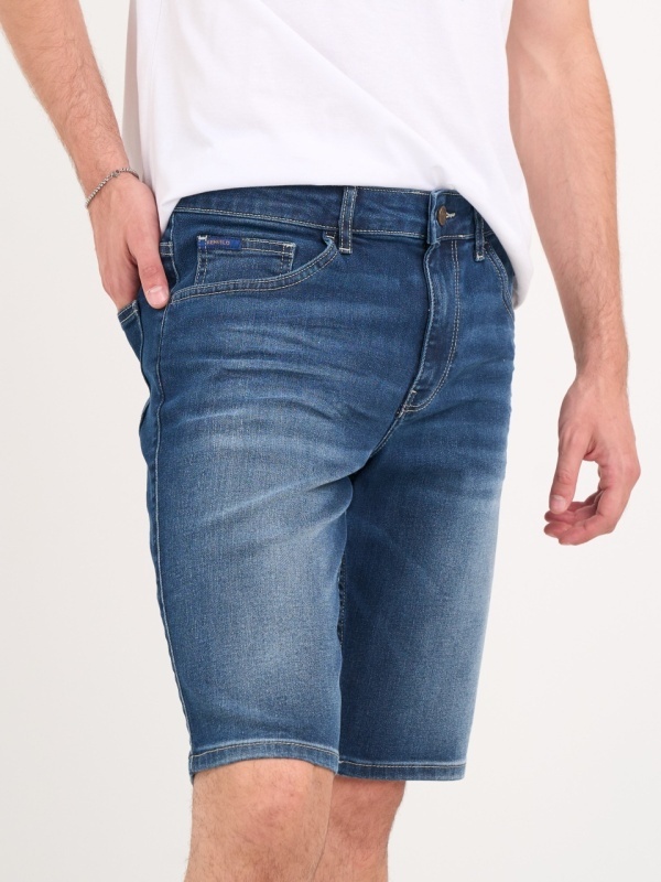 Kenvelo - Bermude barbat din denim cu aspect usor decolorat - Img 2