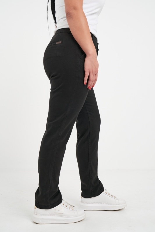 Kenvelo - Pantaloni lungi dama de culoare uniforma cu buzunare - Img 5