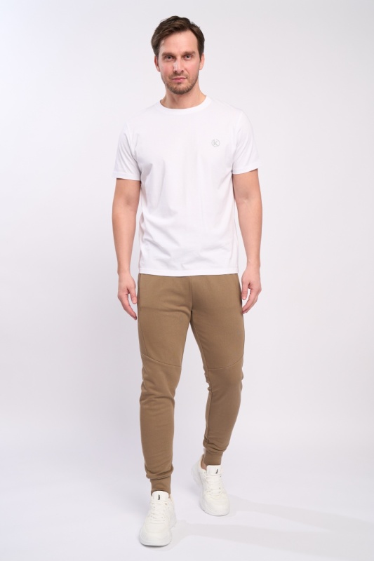 Kenvelo - Pantaloni sport barbat de culoare uniforma cu logo aplicat - Img 7