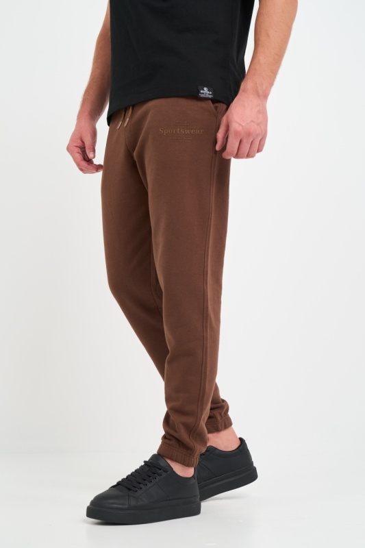 Kenvelo - Pantaloni sport barbat de culoare uniforma cu logo - Img 5
