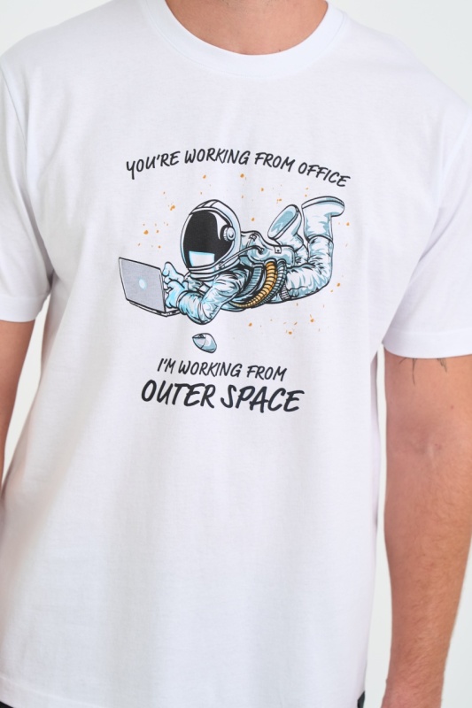 Kenvelo - Tricou barbat cu imprimeu astronaut - Img 4