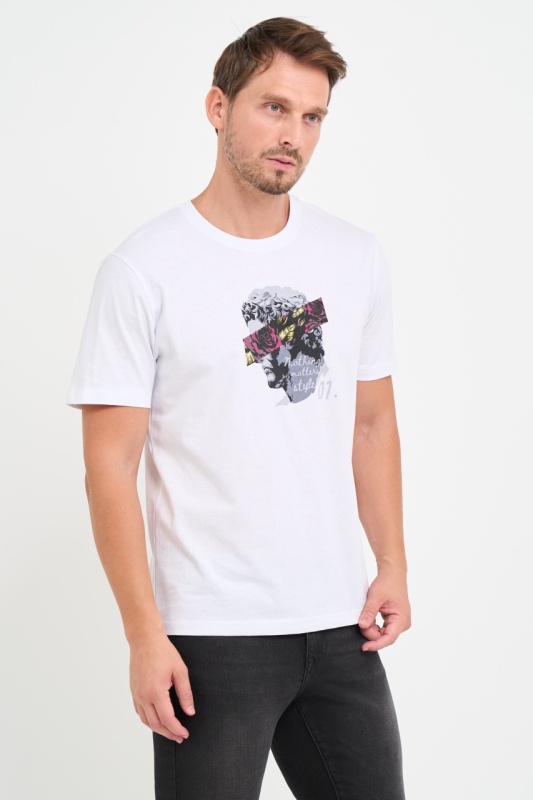 Kenvelo - Tricou barbat cu logo si detalii grafice - Img 5