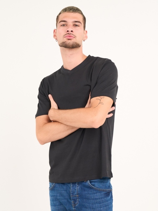Kenvelo - Tricou barbat cu maneca scurta de culoare uniforma - Img 5