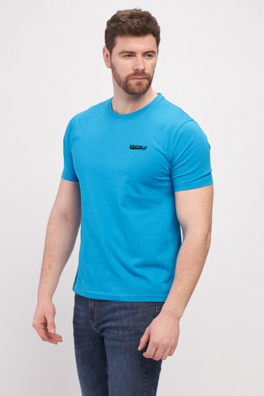 Kenvelo - Tricou barbat din bumbac cu logo aplicat