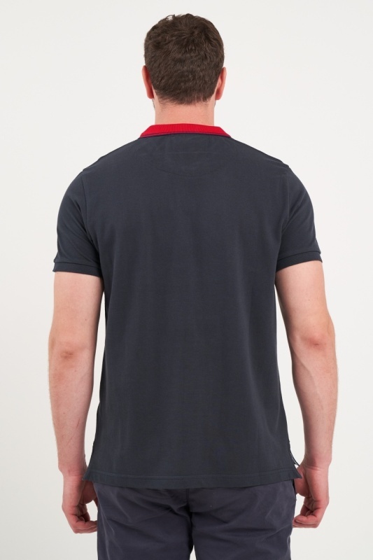 Kenvelo - Tricou barbat polo de culoare uniforma - Img 3
