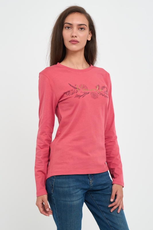Kenvelo - Tricou dama cu maneca lunga cu imprimeu logo mentionat - Img 5