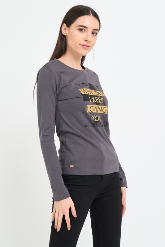 Kenvelo - Tricou dama cu maneca lunga si imprimeu - Img 7