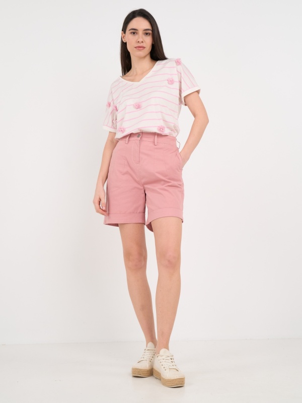 Lee Cooper - Bermude dama de culoare uniforma - Img 8