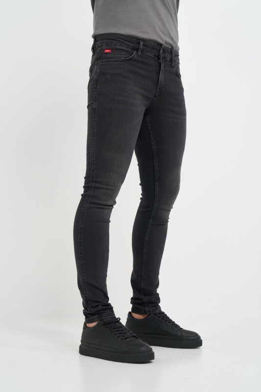 Lee Cooper - Blugi barbat super slim de culoare inchisa si logo - Img 4