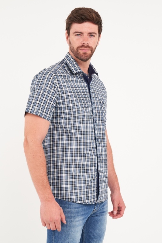 Lee Cooper - Camasa barbat maneca scurta cu model in carouri - Img 3