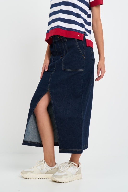 Lee Cooper - Fusta dama din denim cu buzunare aplicate - Img 7
