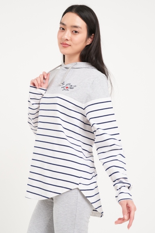 Lee Cooper - Hanorac dama cu dungi si detalii - Img 6