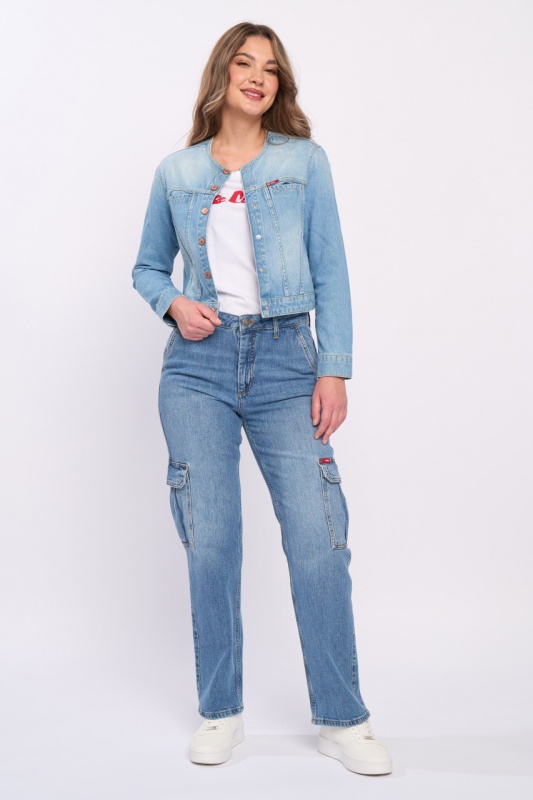 Lee Cooper - Jacheta dama din denim cu aspect decolorat - Img 6