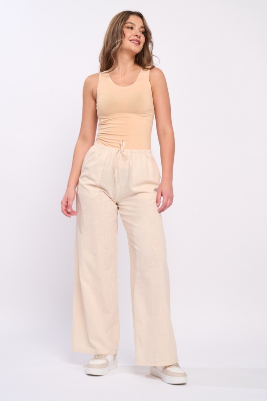 Lee Cooper - Pantaloni dama de culoare uniforma cu buzunare - Img 7