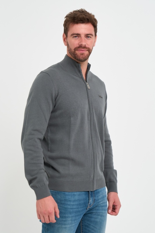 Lee Cooper - Pulover barbat de culoare uniforma cu fermoar - Img 4