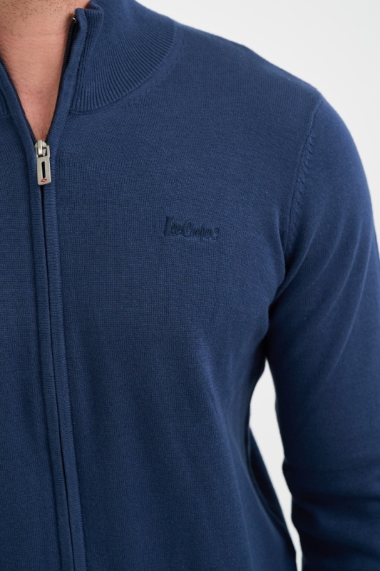 Lee Cooper - Pulover barbat de culoare uniforma cu fermoar - Img 2