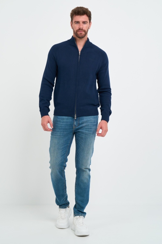 Lee Cooper - Pulover barbat de culoare uniforma cu fermoar - Img 8