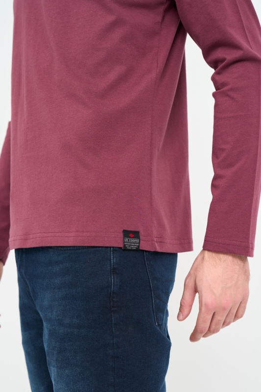 Lee Cooper - Tricou barbat cu maneca lunga cu logo - Img 4