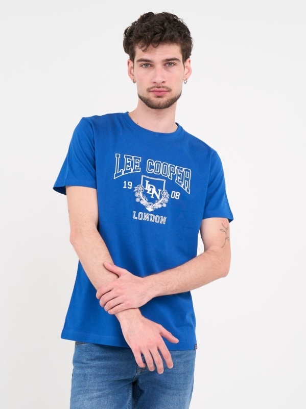 Lee Cooper - Tricou barbat de culoare uniforma cu imprimeu grafic - Img 7