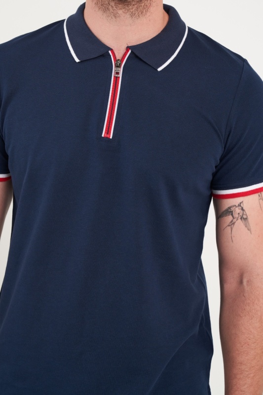 Lee Cooper - Tricou barbat polo cu fermoar - Img 5