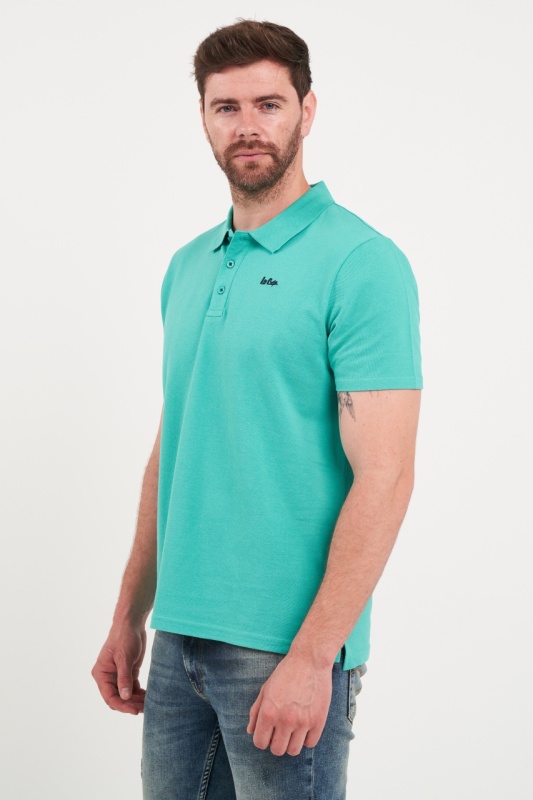 Lee Cooper - Tricou barbat polo de culoare uniforma - Img 5