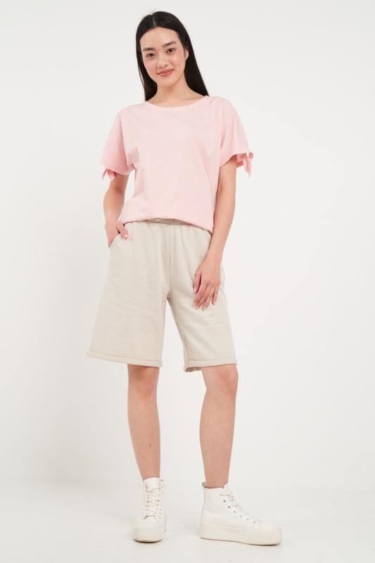 Lee Cooper - Tricou dama cu maneca scurta de culoare uniforma - Img 7